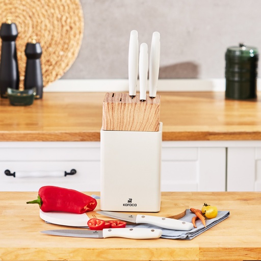 [153.09.01.3328] KARACA MASTERCUT CREAM 6 PIECE KNIFE SET