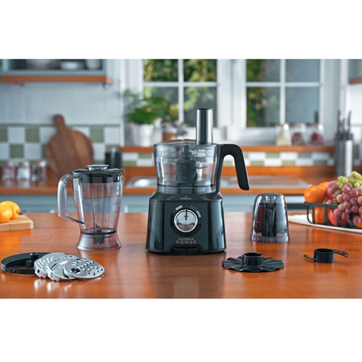[153.03.06.6568] Karaca Mastermaid Power Multifunctional 10 in 1 Shiny Black Gıda Hazırlama Seti 2000w