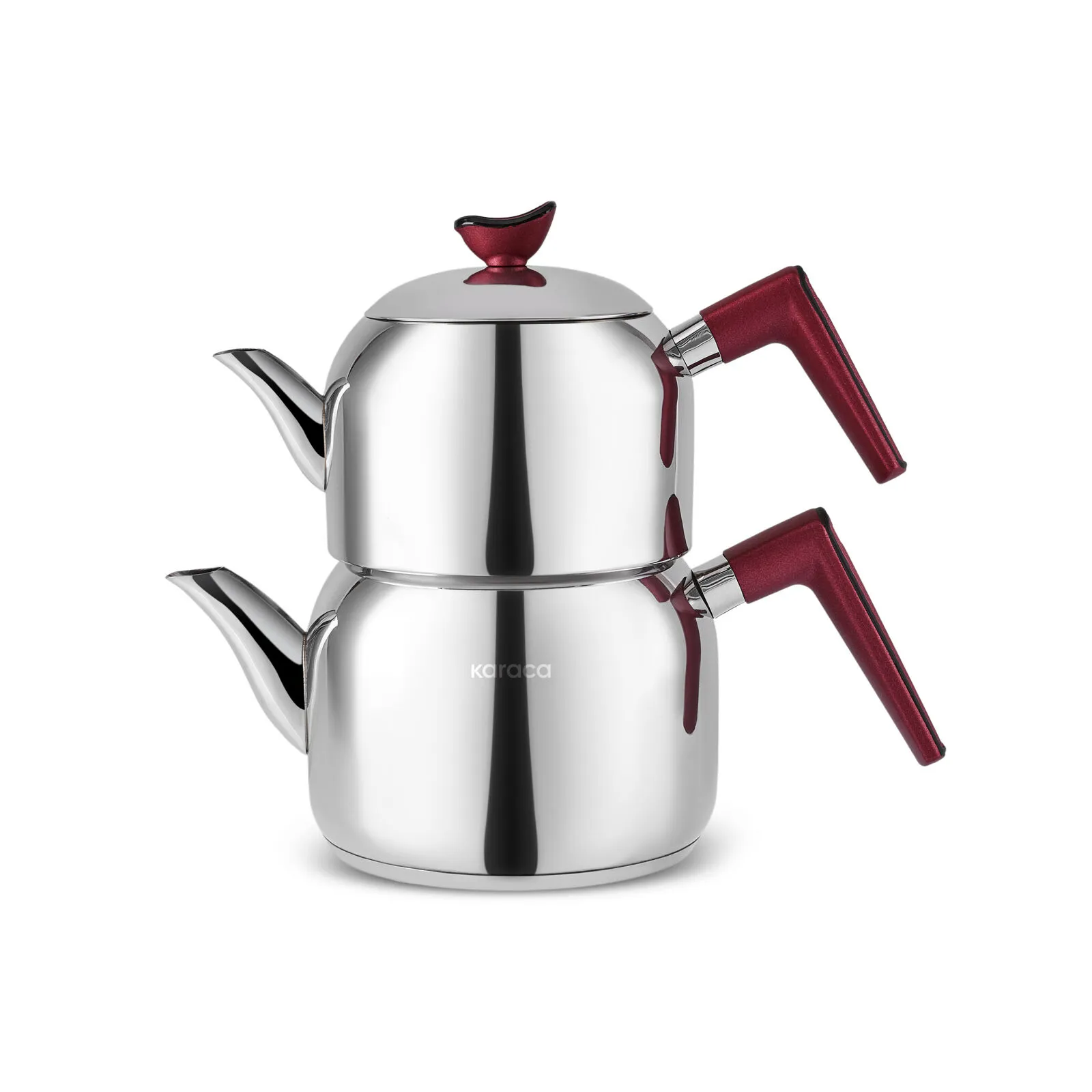 [1000154171001] KARACA MAÇKA ÇAYDANLIK TK, MİDİ, KIRMIZI