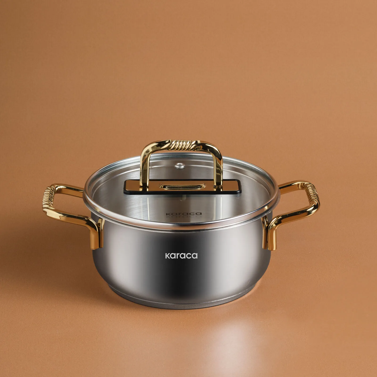 [1000185997002] KARACA MAÇKA ÇELİK TENCERE GOLD, 16 CM