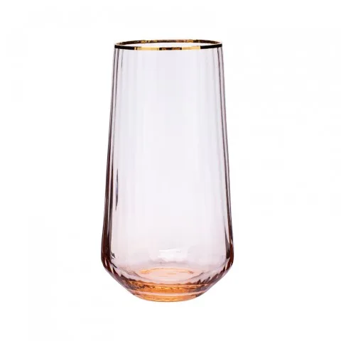 [153.03.07.8645] KARACA MISTY LINE GLASS SOFT DRINK CUP ORANGE