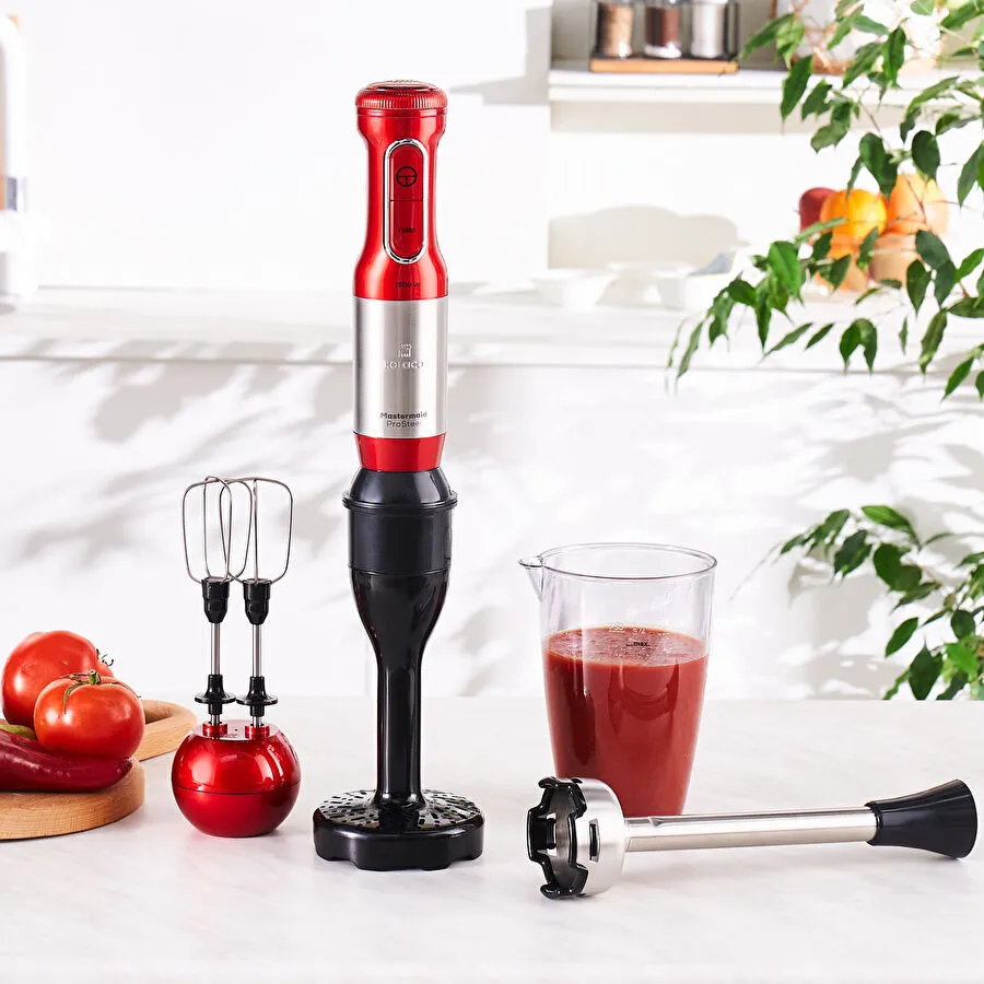 [153.09.01.2064] Karaca Mastermaid Prosteel El Mikseri ve Blender Imperial Red Inox 1500 W