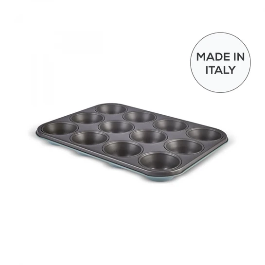 [153.09.01.1120] KARACA MULTICAKE GREEN 12-PIECE MUFFIN MOLD 35X27 CM