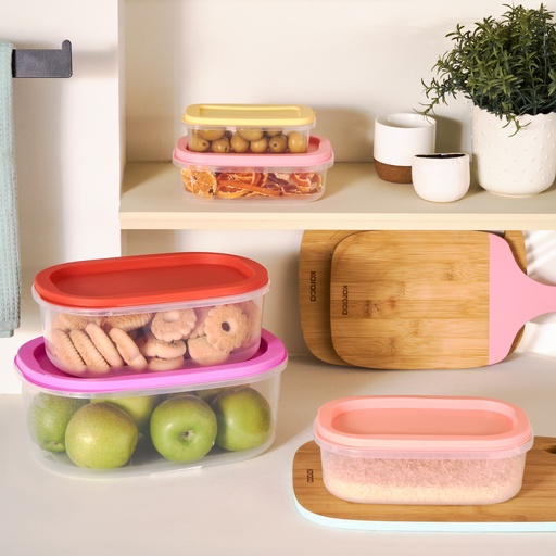 [153.09.01.3107] KARACA MİLA 5-PIECE STORAGE CONTAINER PINK