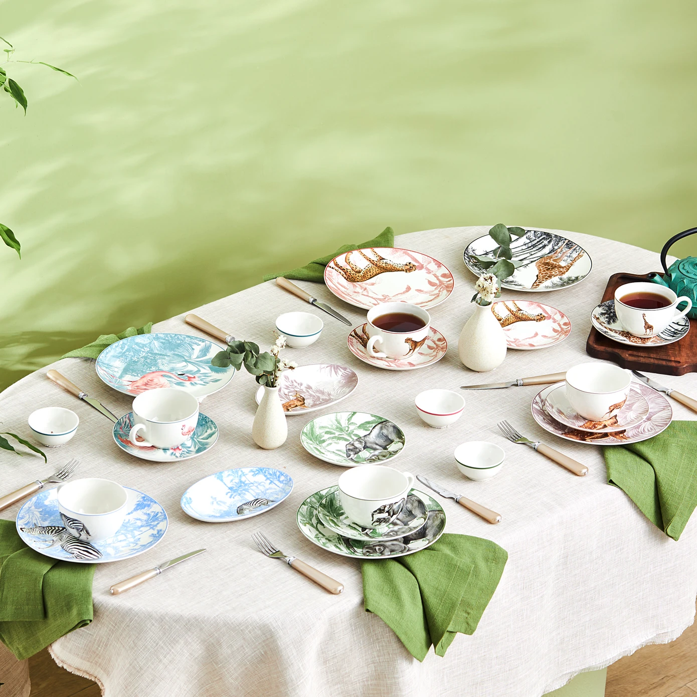 [153.09.01.4099] KARACA NEW JUNGLE 26 PIECES BREAKFAST SET RND