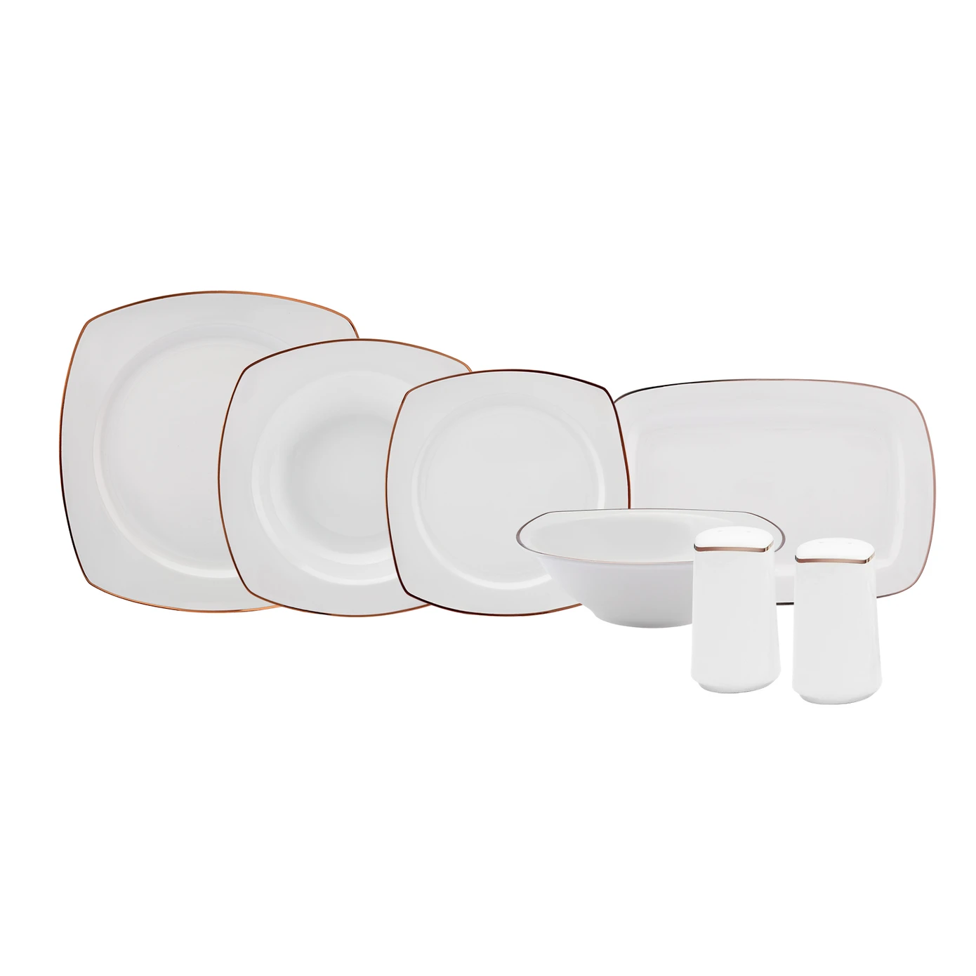 [153.09.01.2524] KARACA NEW ROMAN GOLD SQUARE SHAPE 27 PIECE 6 KŞLK YMT