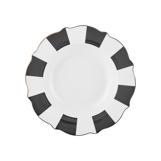 KARACA NEW ROMANTIC BLACK THICK STRIPED POWER PLATE 24CM