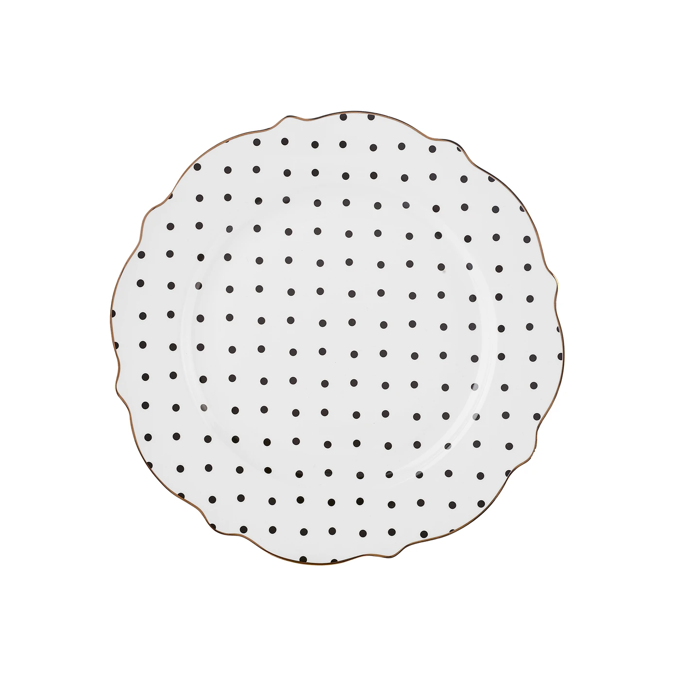 KARACA NEW ROMANTIC BLACK polka dot cake plate 21CM