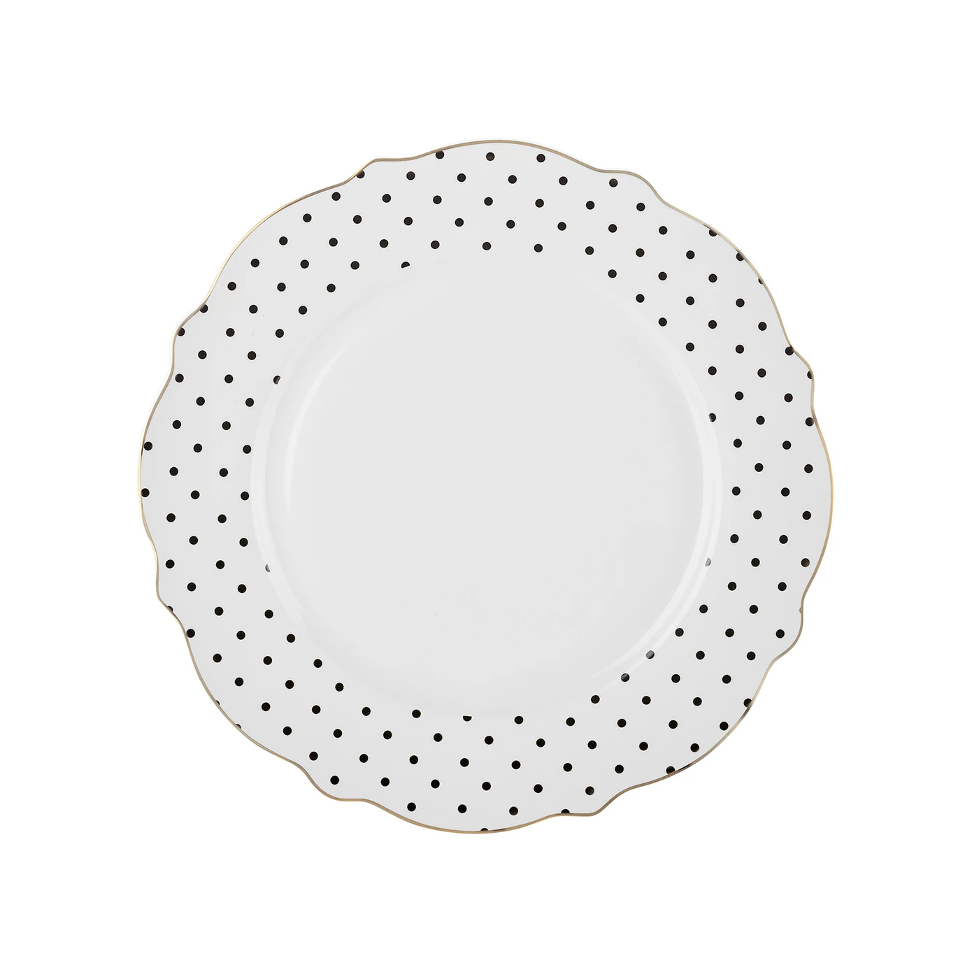 [153.09.01.4356] KARACA NEW ROMANTIC BLACK polka dot serving plate 27CM