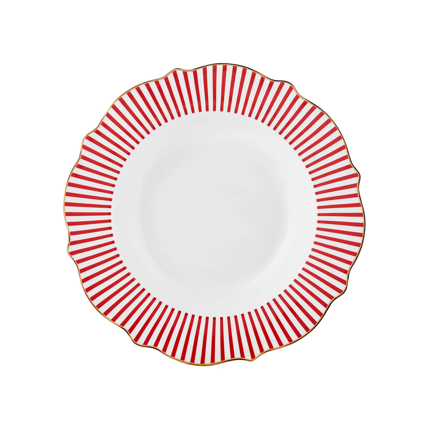 KARACA NEW ROMANTIC RED THIN STRIPED POWER PLATE 24CM