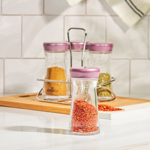 [153.03.06.5754] KARACA OCHA PURPLE 5 PIECE SPICE SET