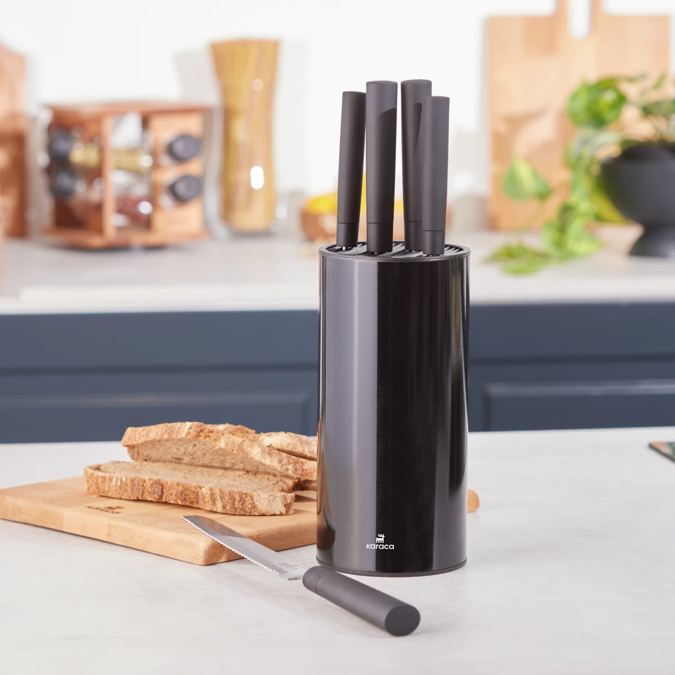 [153.03.09.0001] KARACA OSCAR BLACK 6 PIECE KNIFE SET