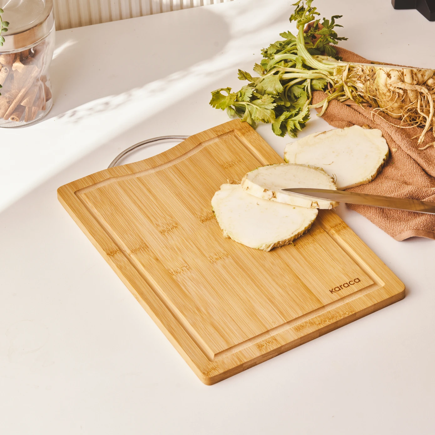 [153.03.09.0022] KARACA OWEN RECTANGLE LARGE CUTTING BOARD