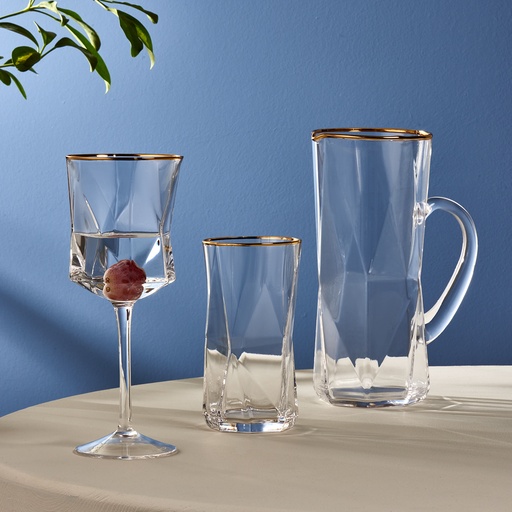 [153.09.01.2430] KARACA PARLA GOLD 25 PIECES GLASS SET