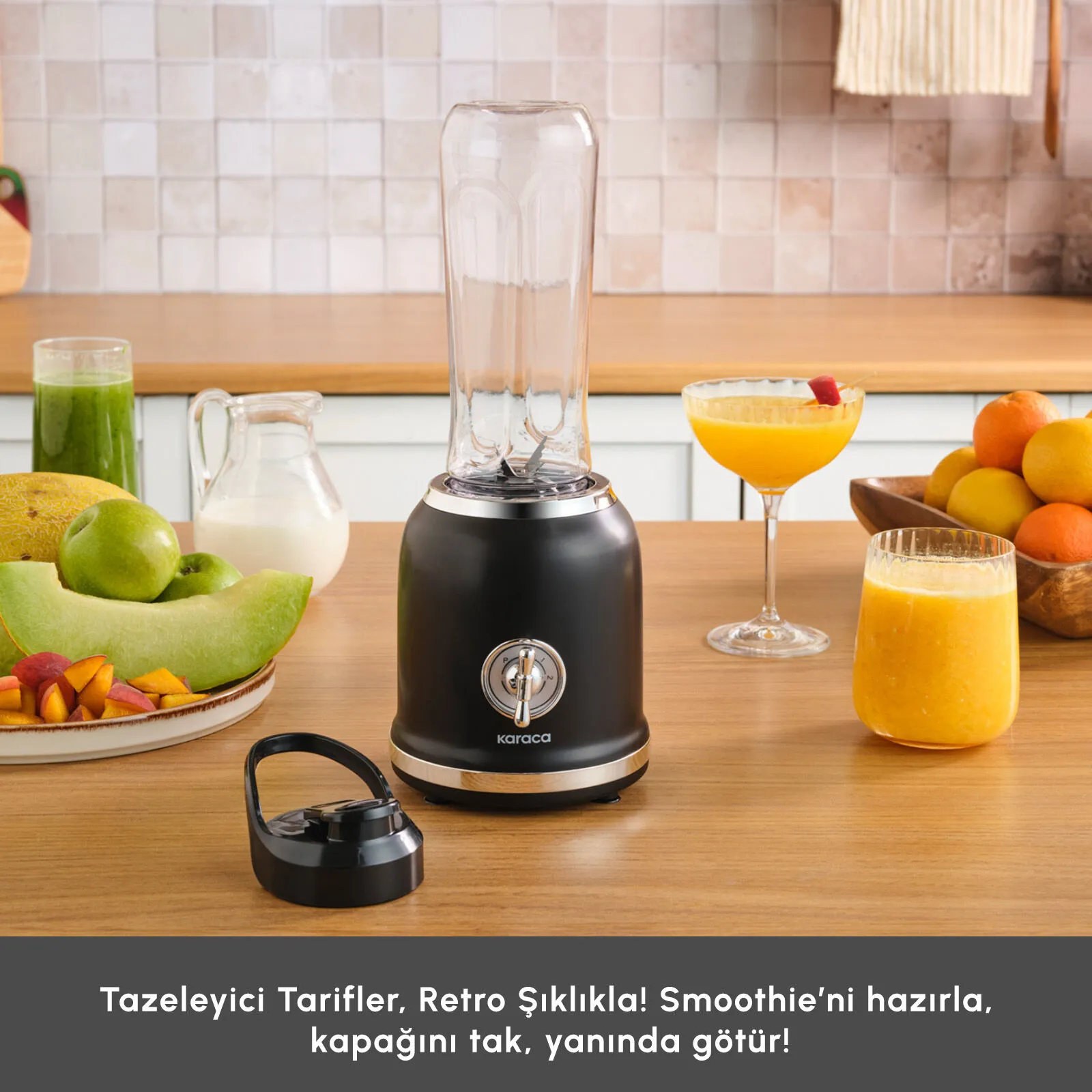 [1000000701004] KARACA RETRO PERSONAL BLENDER, BLACK