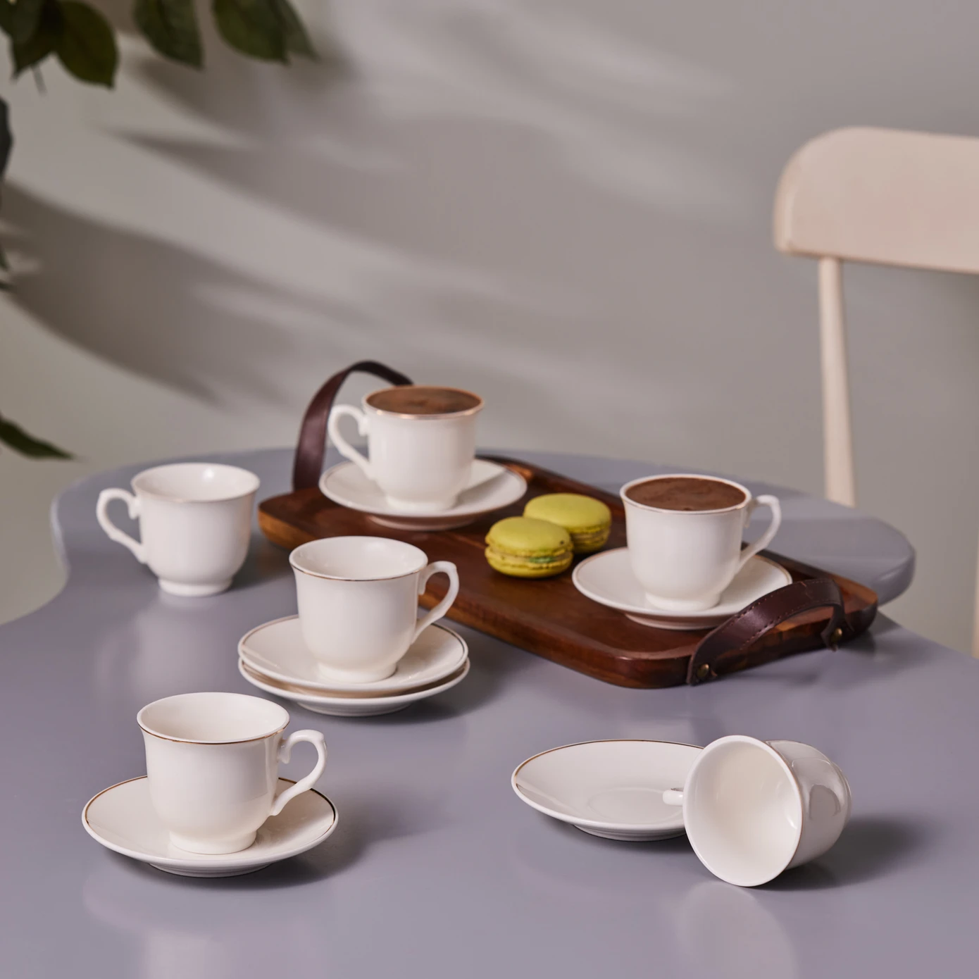 [153.09.01.2808] KARACA SERAF 90 ML COFFEE CUP FOR 6 PEOPLE