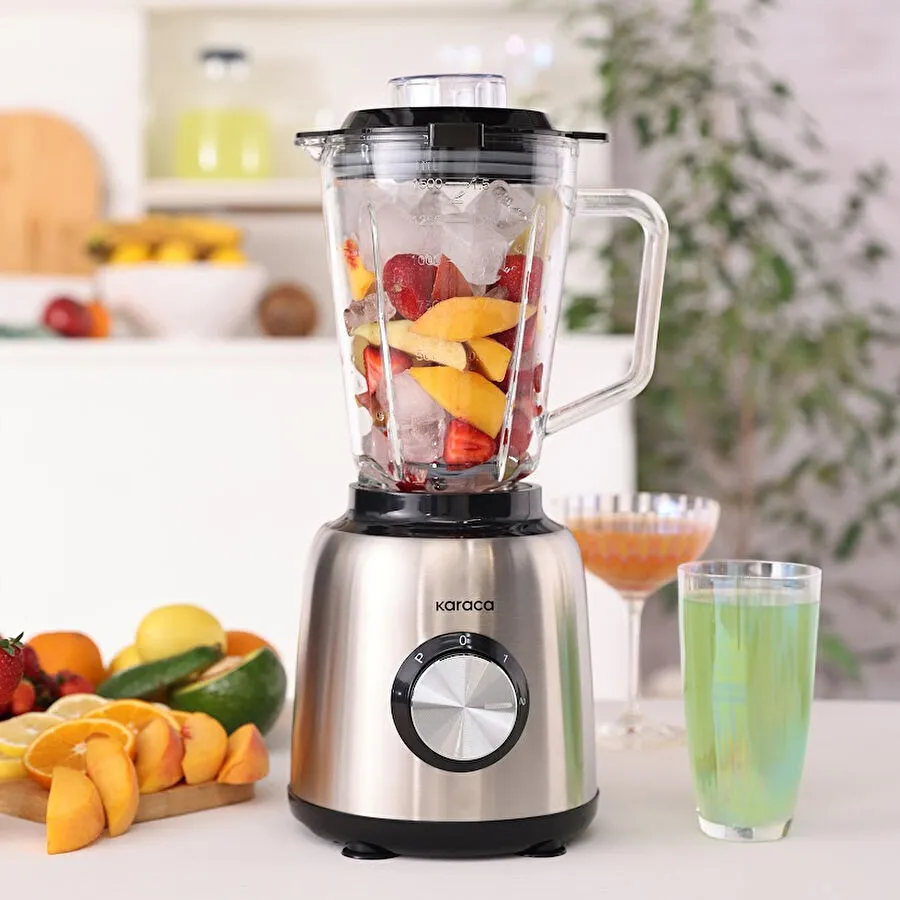 [1000015803001] Karaca İnox 1.5 Lt Cam Hazneli Smoothie Blender