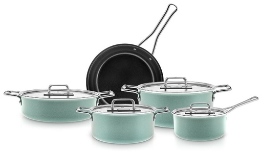 [153.09.01.3614] KARACA SWISS CRYSTAL MASTERMAID 9 PIECES TEN SET CABBAGE GREEN