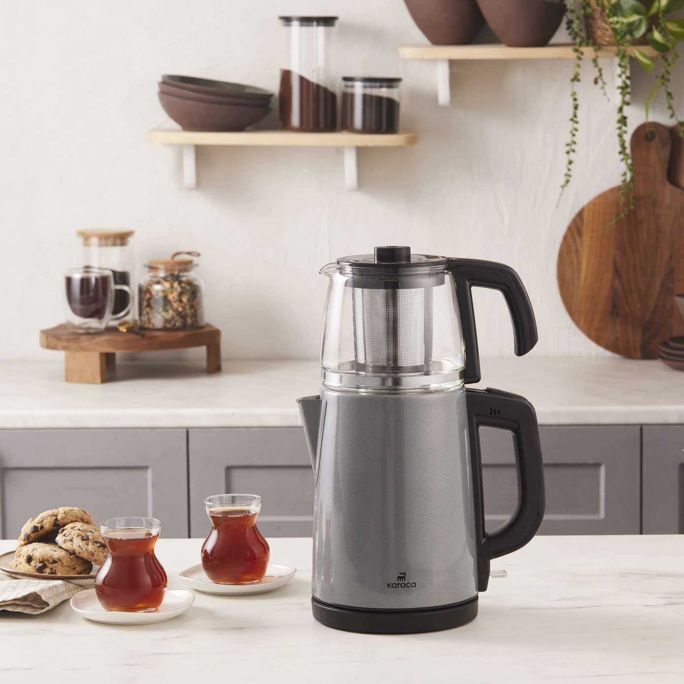 [153.03.08.3510] KARACA TEA GLASS ÇELİK TEA MK ANTHRACITE