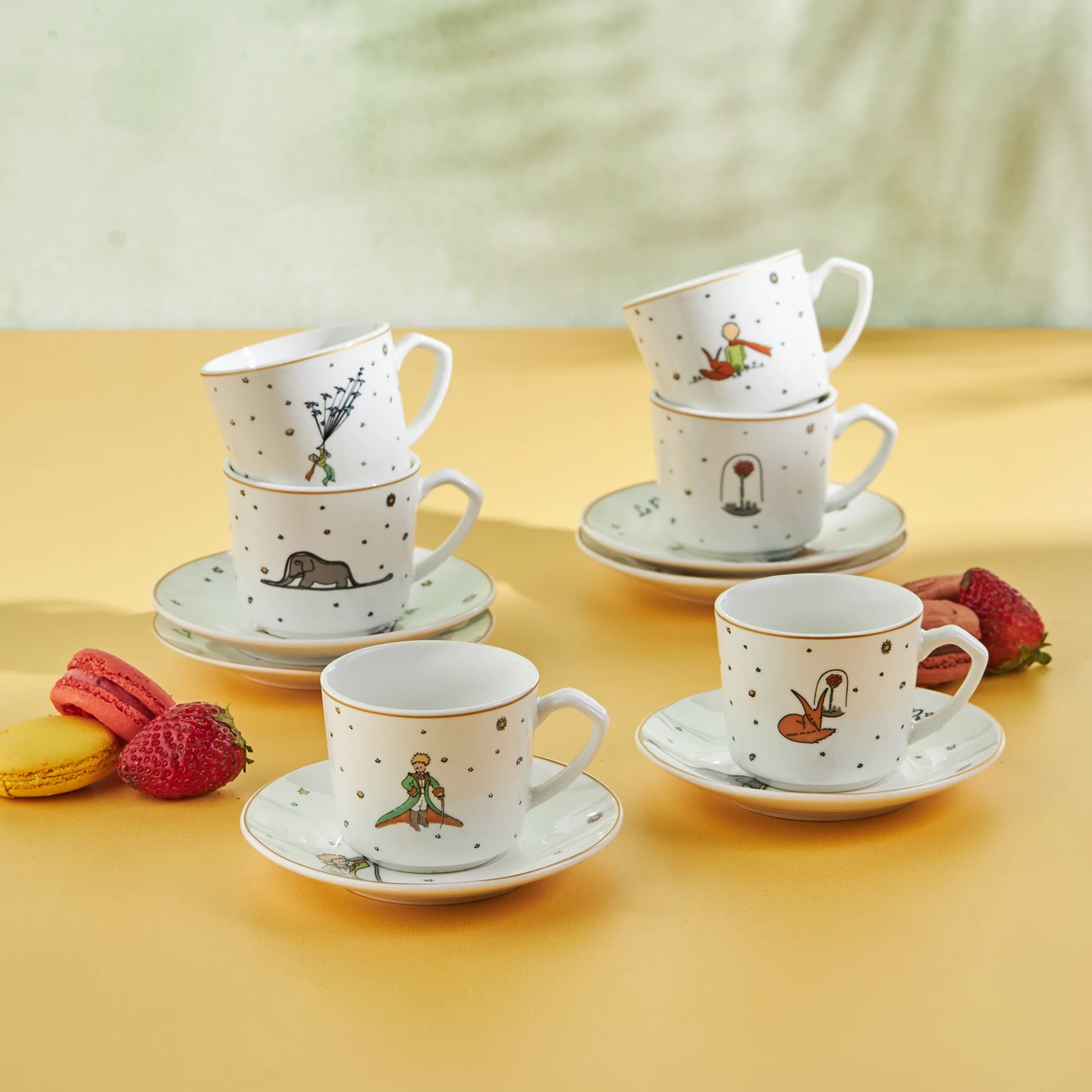 [153.03.06.8470] KARACA THE LITTLE PRINCE 80 ML COFFEE CUP FOR 6 PEOPLE