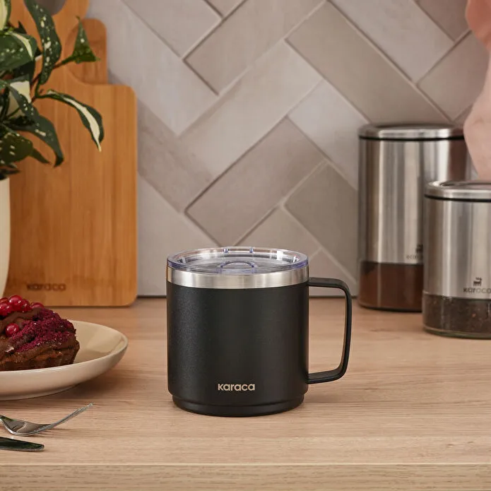 [1000232219002] KARACA THERMAL ÇELİK MUG, 420 ML, SİYAH