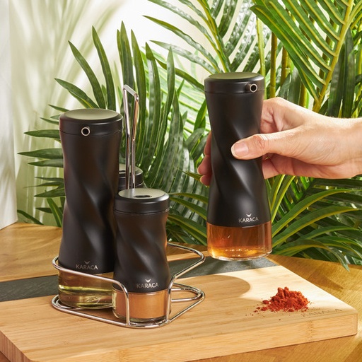 [153.03.06.4740] KARACA TOTTORİ BLACK SALATA SETİ, SİYAH