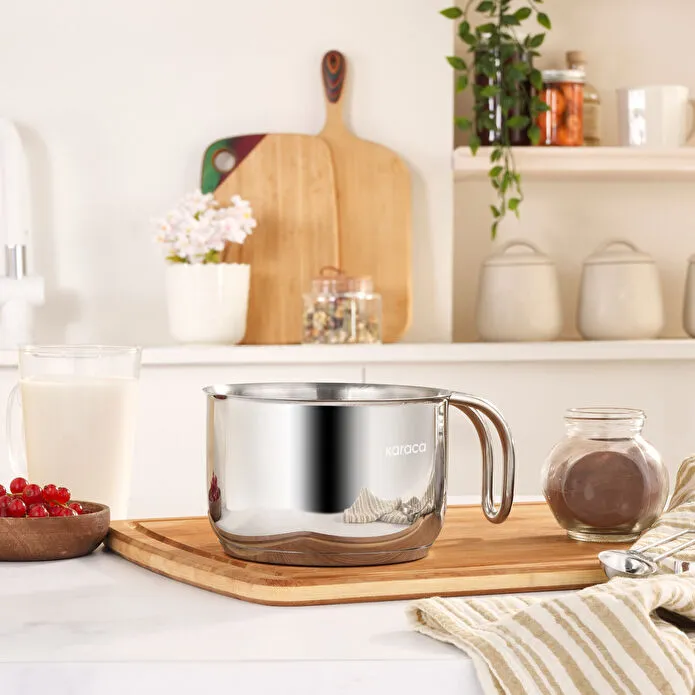 [1000244924001] KARACA TRACE ÇELİK SÜTLÜK, 14 CM