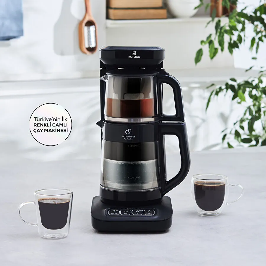 [153.09.01.3855] Karaca Robotea Pro 4 in 1 Konuşan Cam Çay Makinesi Graphite