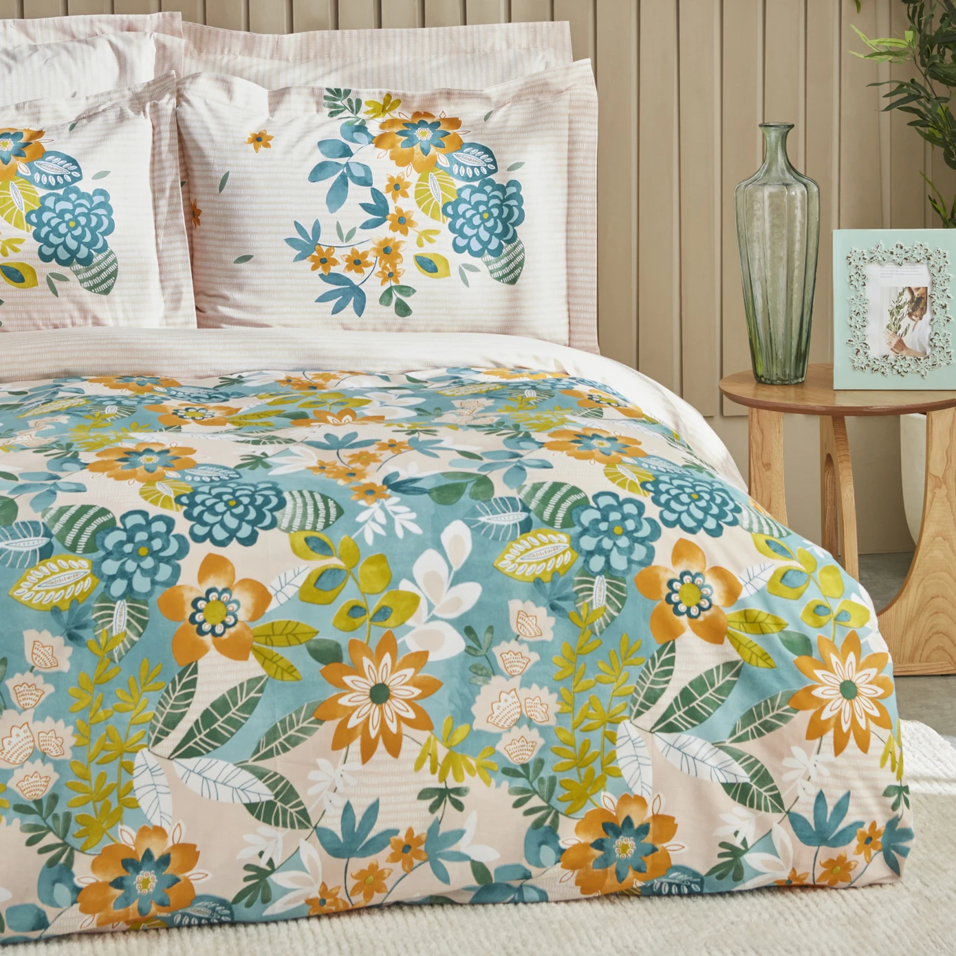 [200.22.08.0010] KH BOTANICAL GREEN SINGLE DUVET COVER SET (PP)