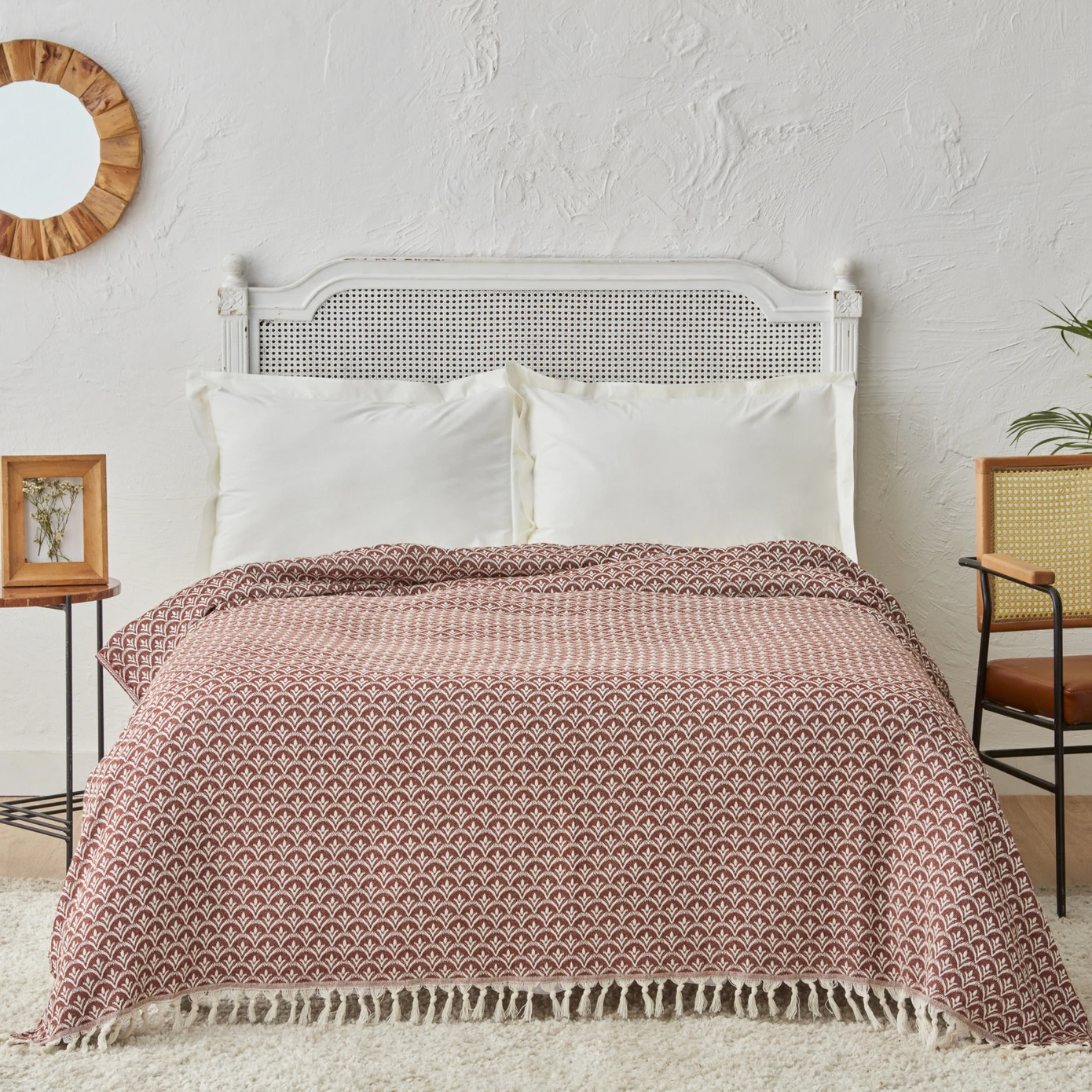 [200.21.01.0752] KH CORDOBA TILE DOUBLE PIQUE BED COVER 200X230