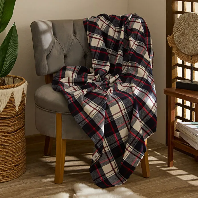 [1000237215024] KH FLANEL THROW  BATT, 120X150 CM, SİYAH