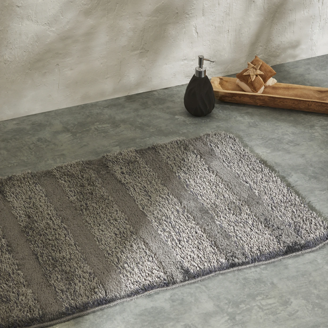 [200.22.05.0186] KH GLACE ANTHRACITE BATH MAT