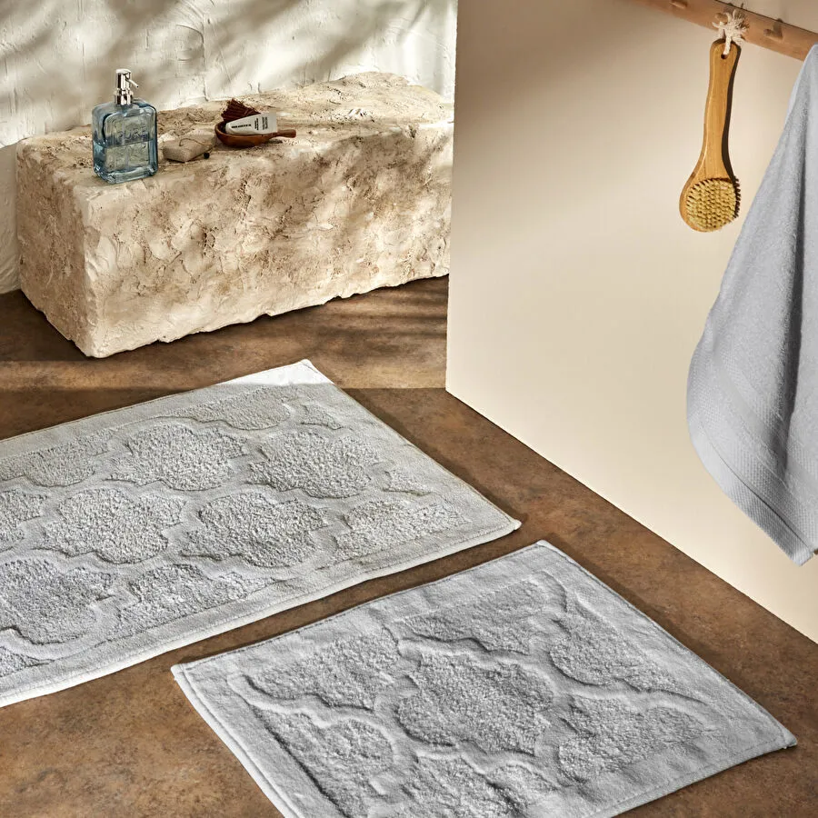 [200.22.02.0045] Karaca Home Katy 2 Parça Banyo Paspası Gri