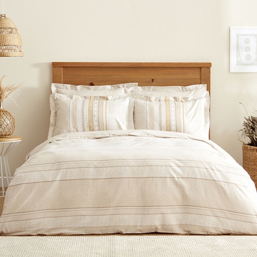 [200.22.05.0121] KH KEIRA BEIGE 100% COTTON RNF CIFT KS DUVET COVER SET