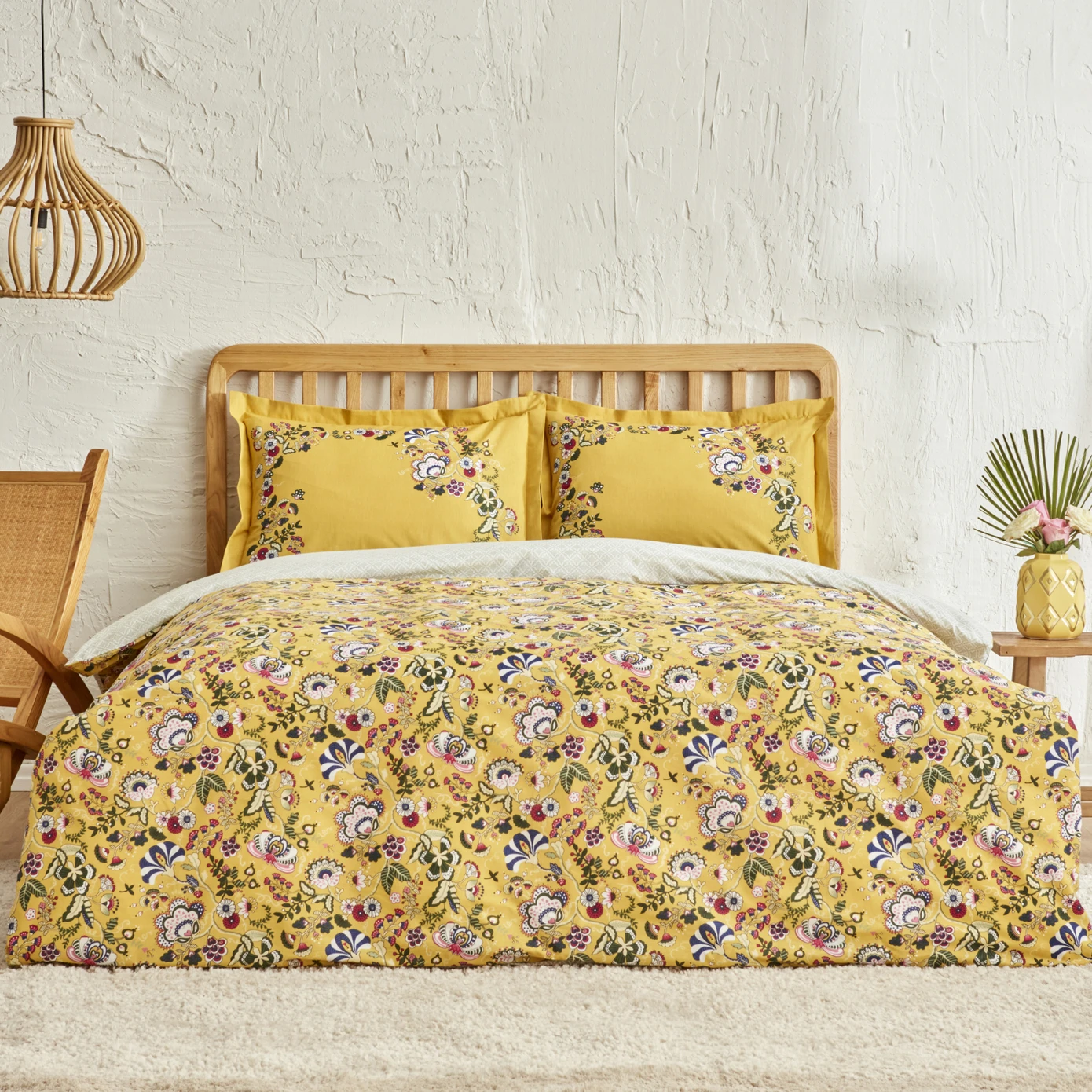 [200.22.05.0045] KH LANSY YELLOW 100% COTTON SINGLE KS DUVET COVER SET