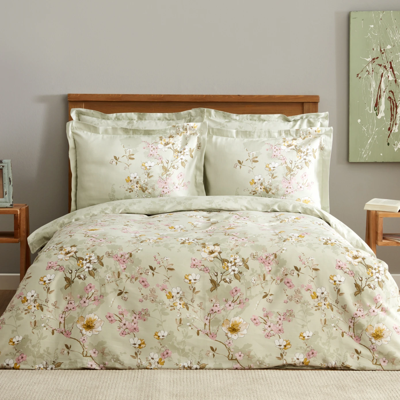 [200.22.05.0125] KH ROCH MINT DOUBLE 100% COTTON SATIN DUVET COVER SET