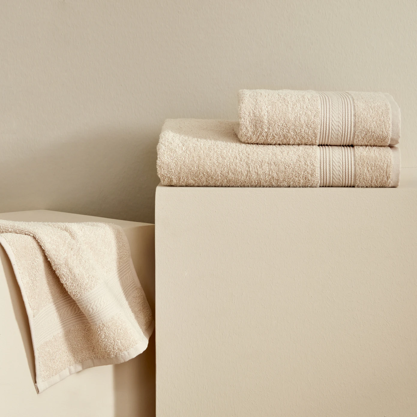 [200.22.12.0027] KH SOFT TOUCH BEIGE 100% COTTON 70X140 CM TOWEL