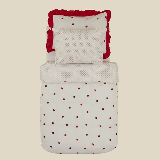 [1000188488001] LADYBUG BEBEK, 100X150 CM, BEYAZ KIRMIZI