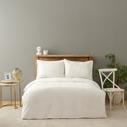 [200.22.14.0120] LORI BEIGE BELTED 100% PMK SATIN DOUBLE KS DUVET COVER TKM