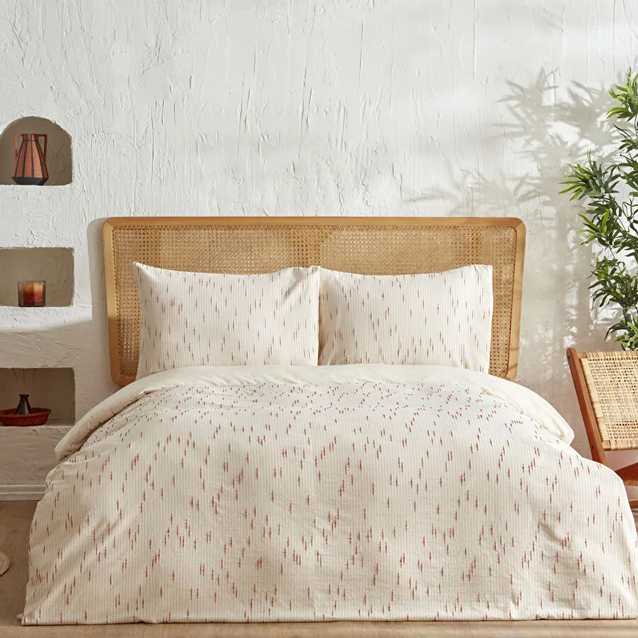 [200.22.01.0148] LOTUS TERRACOTTA 100% PMK CIFT KS DUVET COVER SET