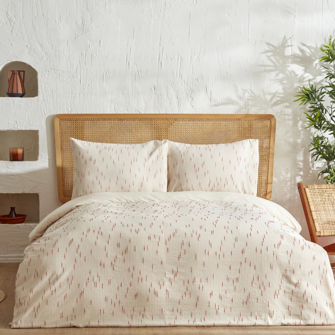 [200.22.01.0149] LOTUS TERRACOTTA 100% PMK TEK KS DUVET COVER SET