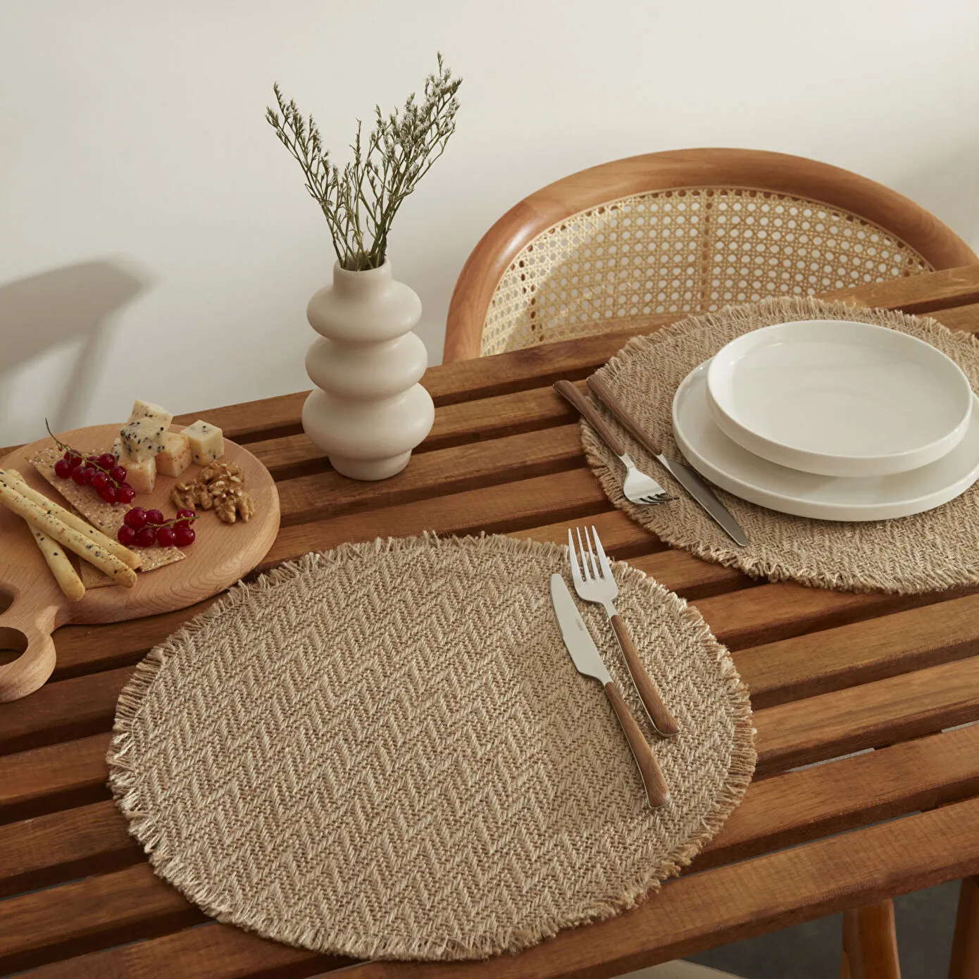 [1000161554001] LUNA  AMERİKAN SERVİSİ 2'Lİ SET, NATURAL