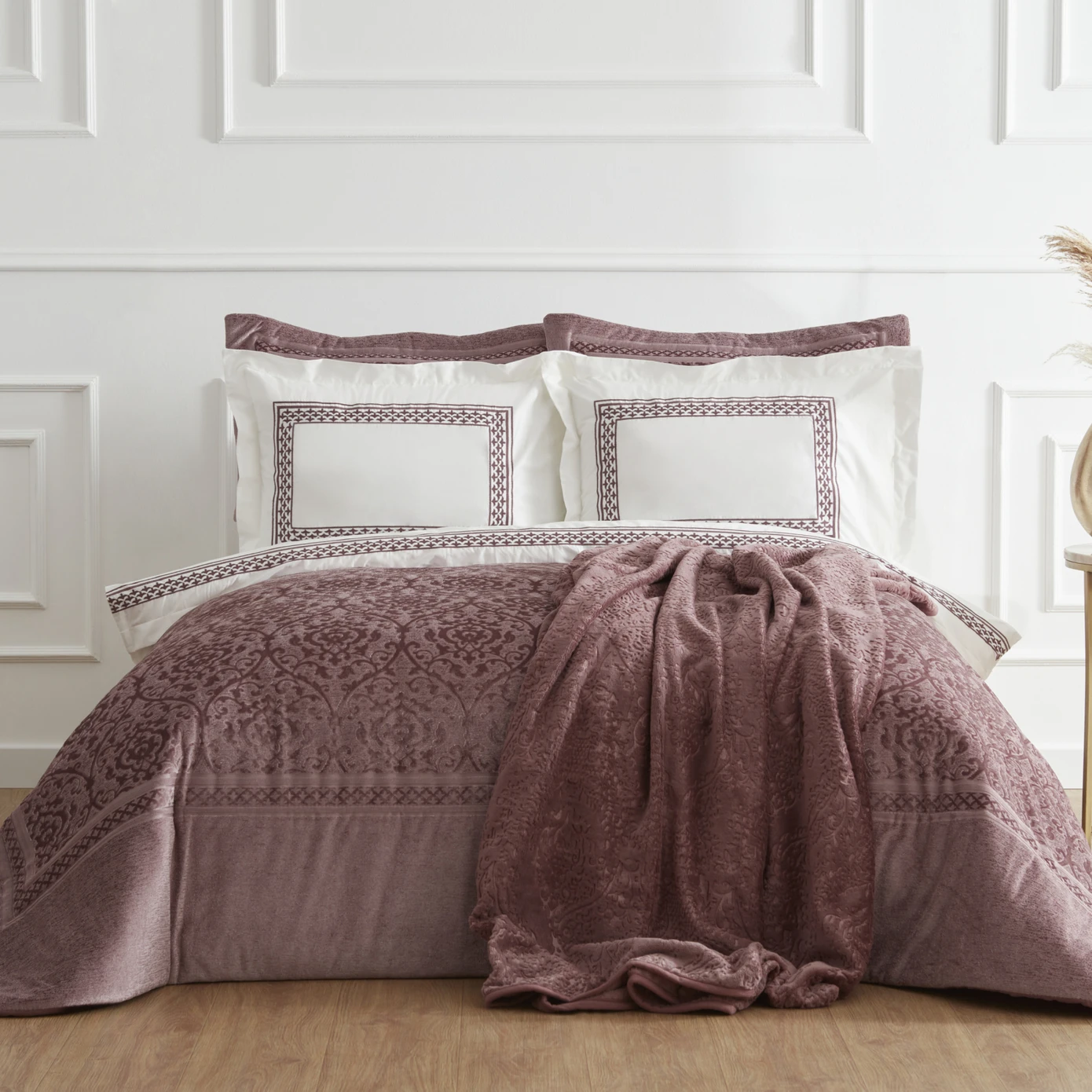 [200.22.14.0196] MARCIA DRIED ROSE 8 PIECES DOUBLE SET