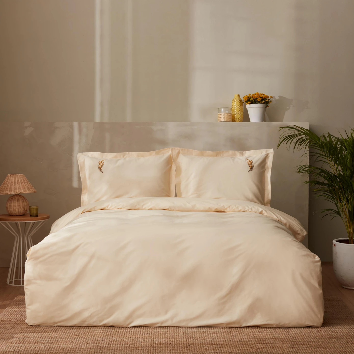 [200.22.01.0047] MIMOSA YELLOW VEGAN TEK KS DUVET COVER SET