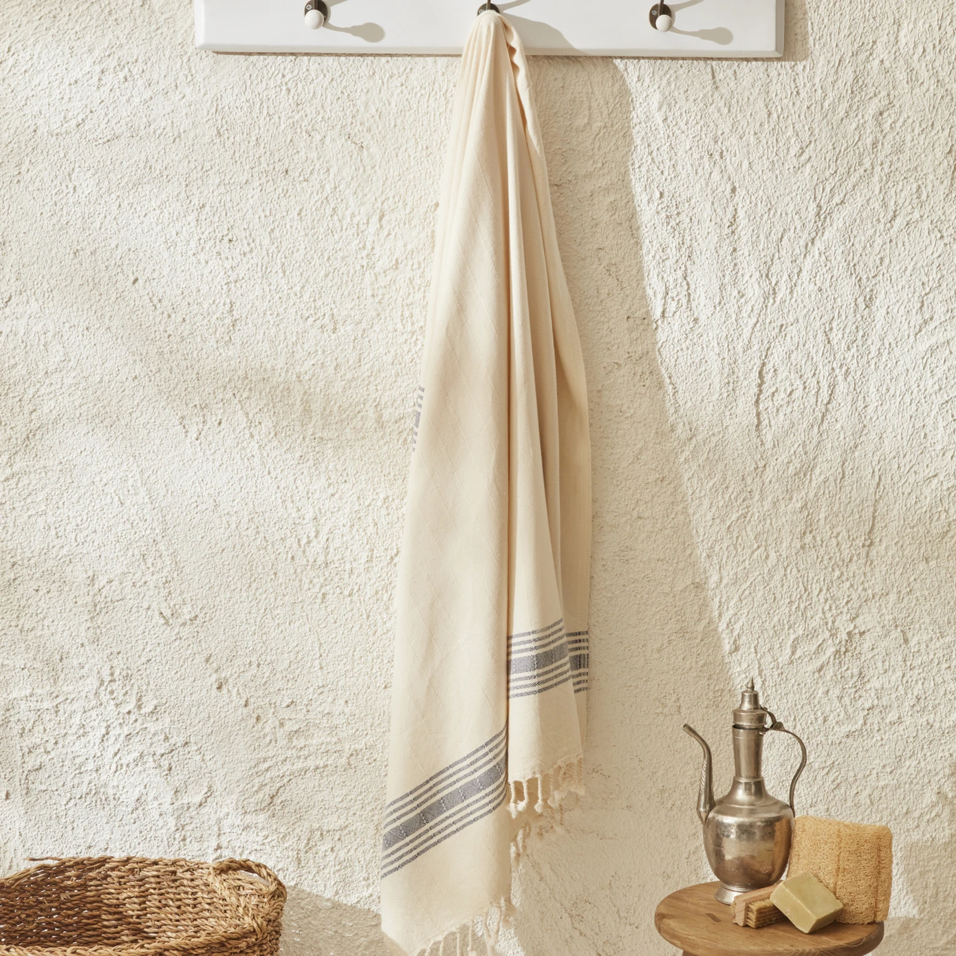 [200.21.01.0437] MINKA NAVY BLUE 100% COTTON PESTEMAL 90x160 cm