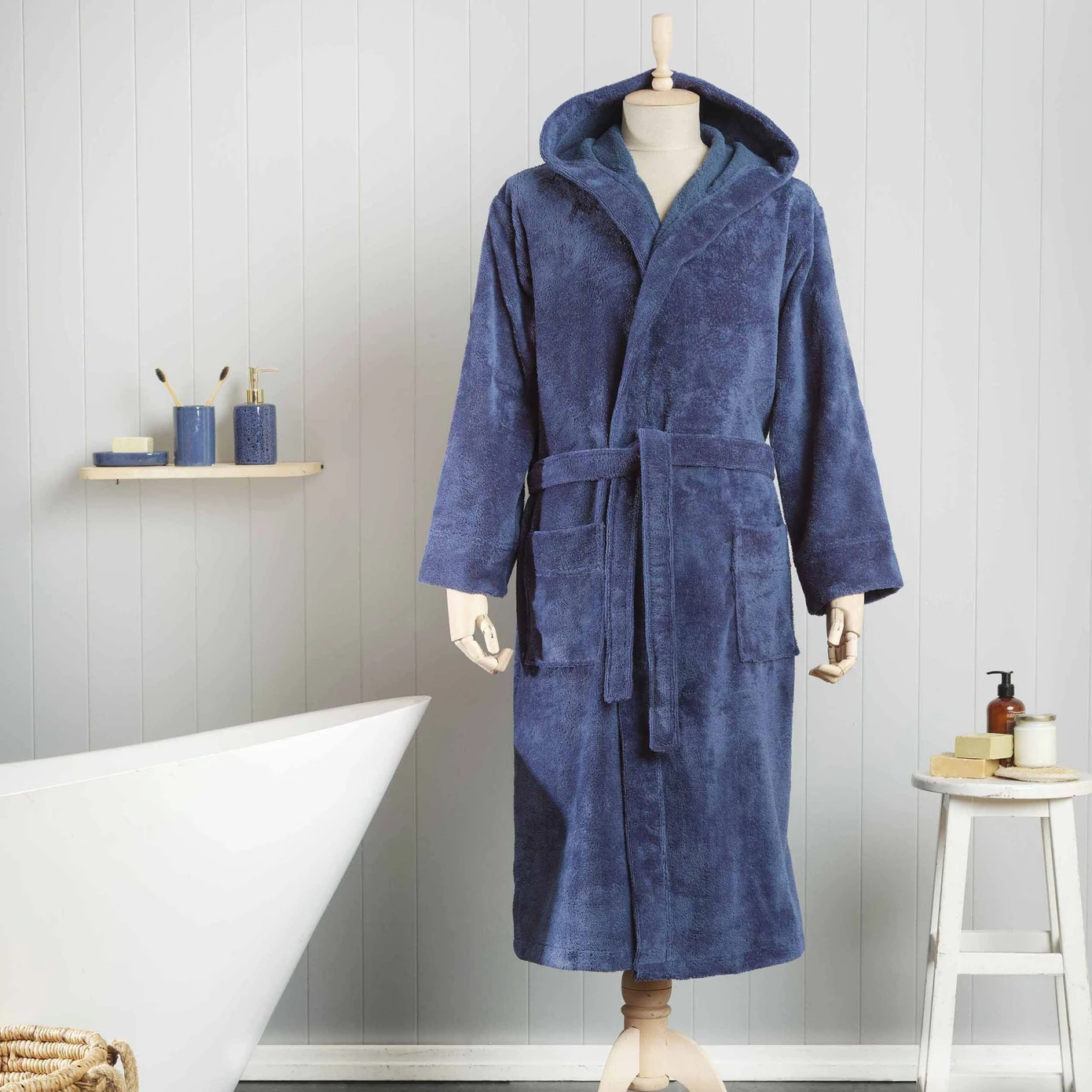 [200.21.01.0333] MOTTO INDIGO TRIGA BATHROBE S/M
