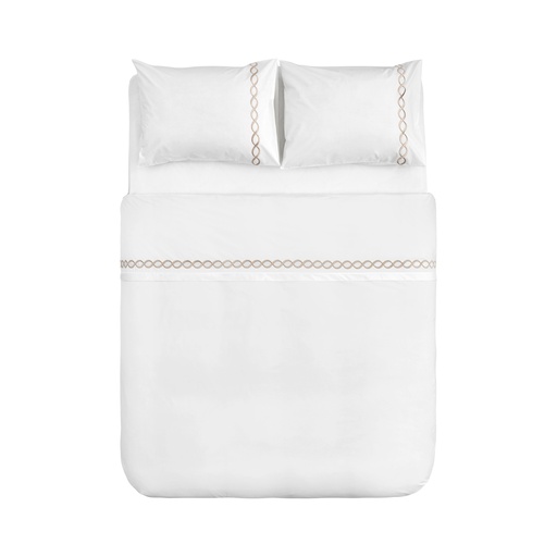 [180.01.01.1343] NAU BILLOW BEIGE PERCALE DOUBLE DUVET COVER TK