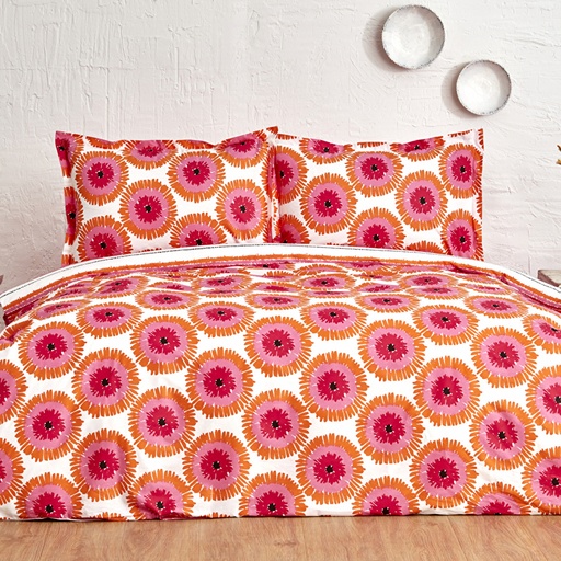 [180.01.01.1321] NAU OCEAN PINK DOUBLE RNF 100% COTTON DUVET COVER TK