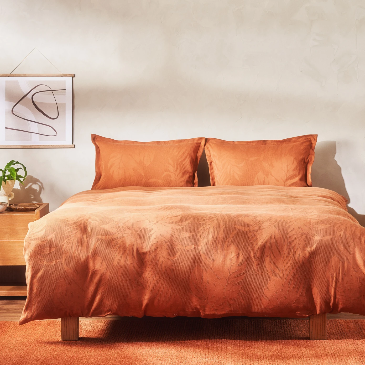 [200.22.01.0109] ROBIN TERRACOTTA DOUBLE TRIO DUVET COVER SET