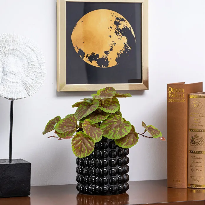 [1000017211001] ROCCO DEKORATİF VAZO, SİYAH